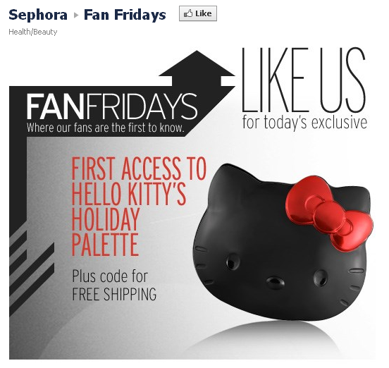 exclusive fan friday offer from Sephora