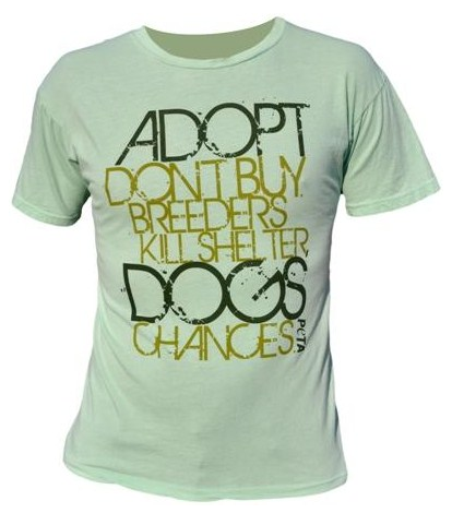 shelter dog peta tshirt on sale as seen on Amanda Seyfried