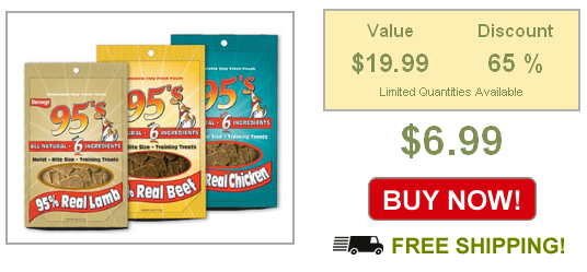 3 bags of dog treats on sale