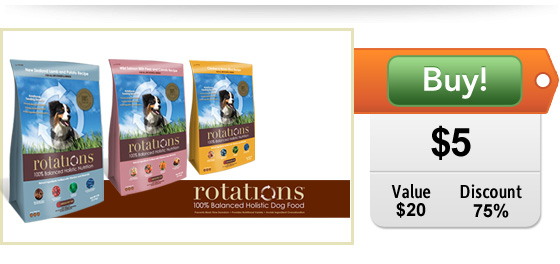 $5 for $20 worth of Rotations Dog Food