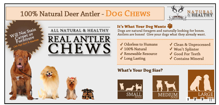 Natural Deer Antler Chews on Sale at PETching