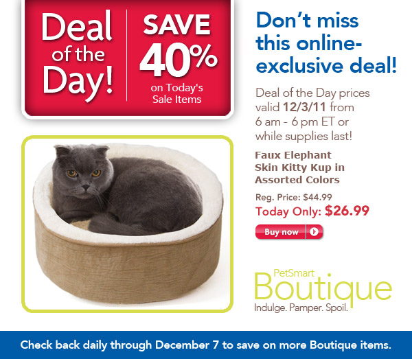 PetSmart Deal of the Day Cat Beds 40% Off