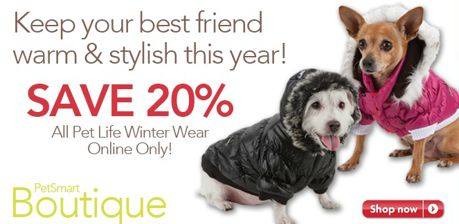 PetSmart winter dog coat sale