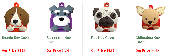 adorable dog key covers plus free shipping