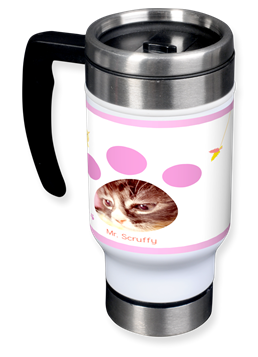 cute kitty paw travel mug