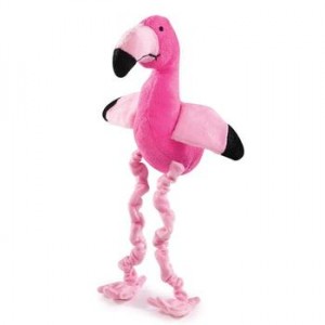 grriggles pink flamingo dog toy