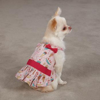 Cute pink dog sun dress