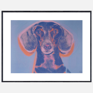 Warhol framed dog art