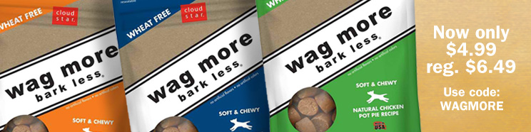 Wag More all-natural dog treats on sale