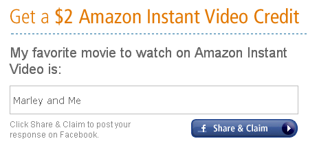 Amazon Instant Video Credit