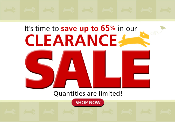 big clearance sale for dogs and people