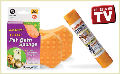 pet bath sponges and shammy deal at DoggyLoot