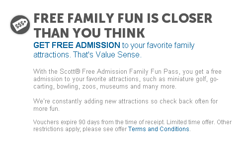 Scott Free admission family fun pass
