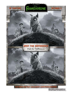 FRANKENWEENIE - Spot The Difference Printable Activity Sheet
