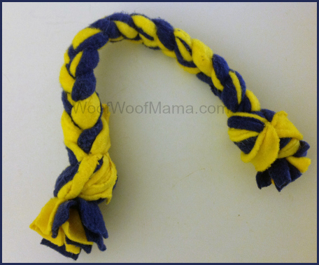 Maize and Blue Dog Tug Toy, DIY Pet Toy