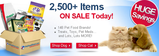 PetFoodDirect deals for dogs and cats