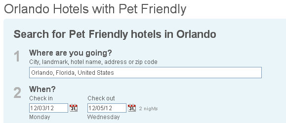 pet friendly hotels orlando