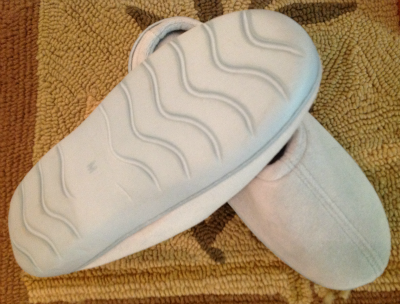 soles and tread on the memory foam slippers