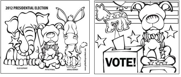 free printable dog vote coloring sheets