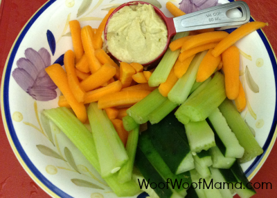 veggies with hummus