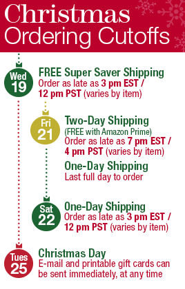 amazon christmas shipping deadlines