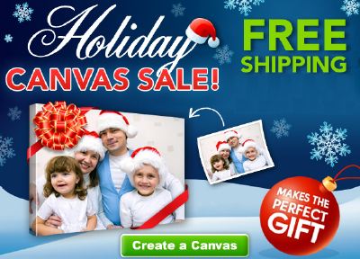holiday photo canvas gift