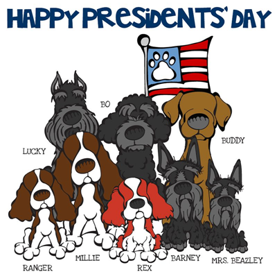 President's day dogs free printables