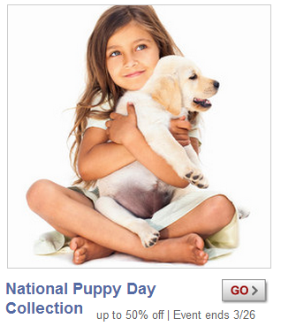 puppy day sale at zulily