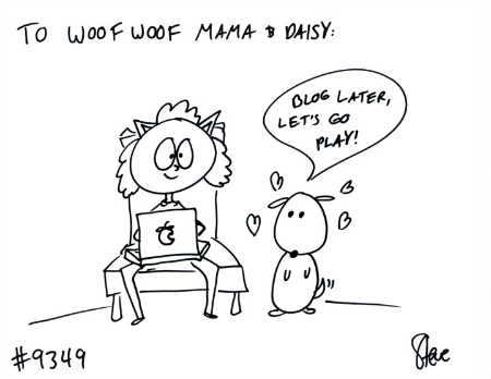 cat drawing for woof woof mama and daisy
