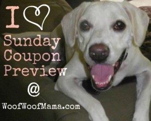 list of pet coupons in Sunday newspaper
