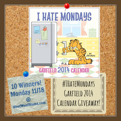 Garfield 2014 I Hate Mondays Calendar Giveaway