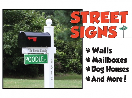 dog street signs