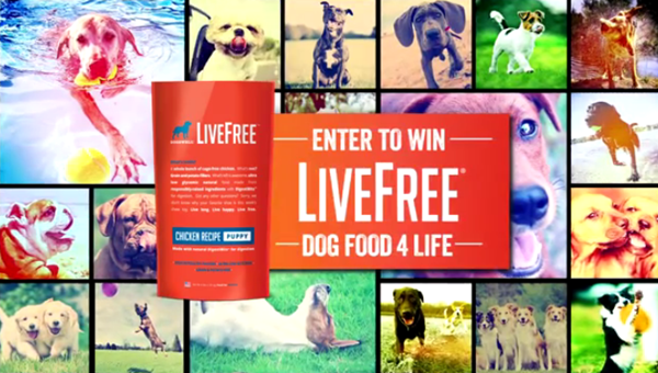 Win free dog food for life!