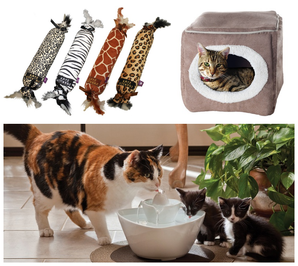 cat toys beds fountain