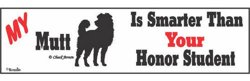 dog honor student sticker