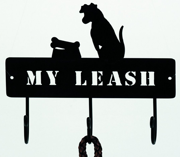 Cute dog leash wall hooks