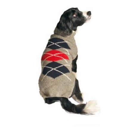 argyle dog sweater