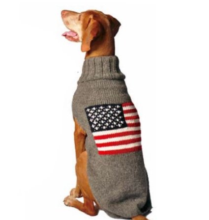 flag dog sweater