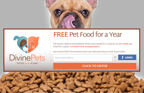 free pet food contest