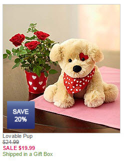 lovable-pup-flowers-gift