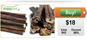 Bully Stick deal for dogs from DoggyLoot