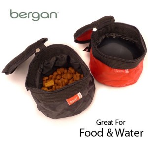 zip up food and water pet travel bowls