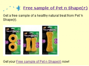 Free Sample of Pet N Shape