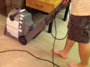 cleaning carpet with rental machine from bissell and petsmart