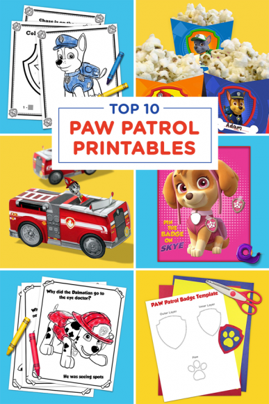 Top 10 PAW Patrol Printables for Kids | Woof Woof Mama